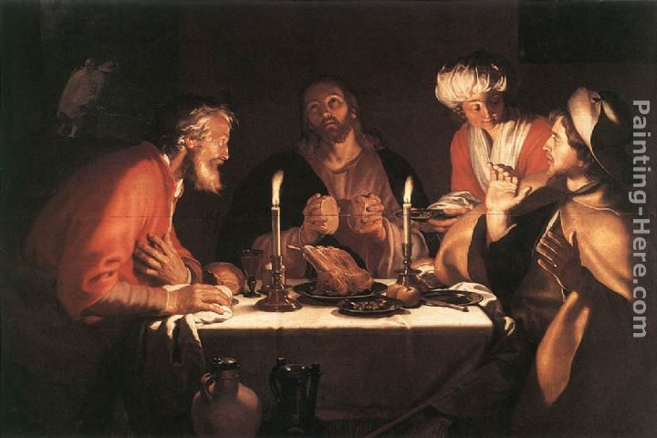 The Emmaus Disciples painting - Abraham Bloemaert The Emmaus Disciples art painting